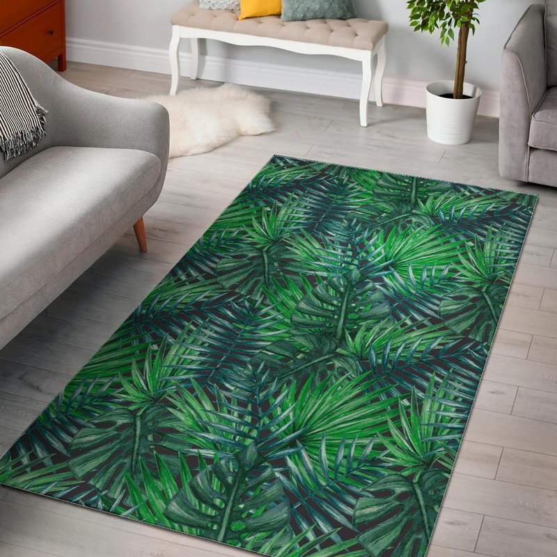 Watercolor Tropical Leaves CL17100716MDR Rug