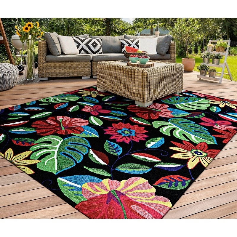 Wiltshire Hibiscus Fern Black CLA1410716R Rug