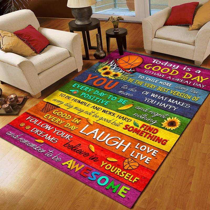 Basketball Sunflower Today Is A Good Day CL18110258MDR Rug