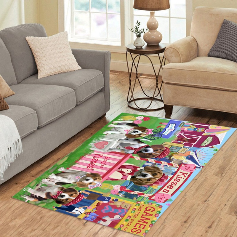 Beagle Kissing Booth All CL18110288MDR Rug