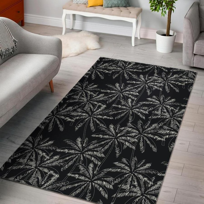 Black White Palm Tree CLH0411084R Rug