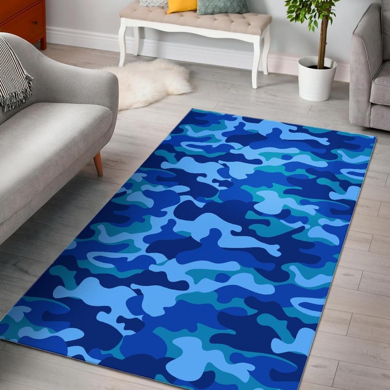 Blue Camouflage CL17100115MDR Rug
