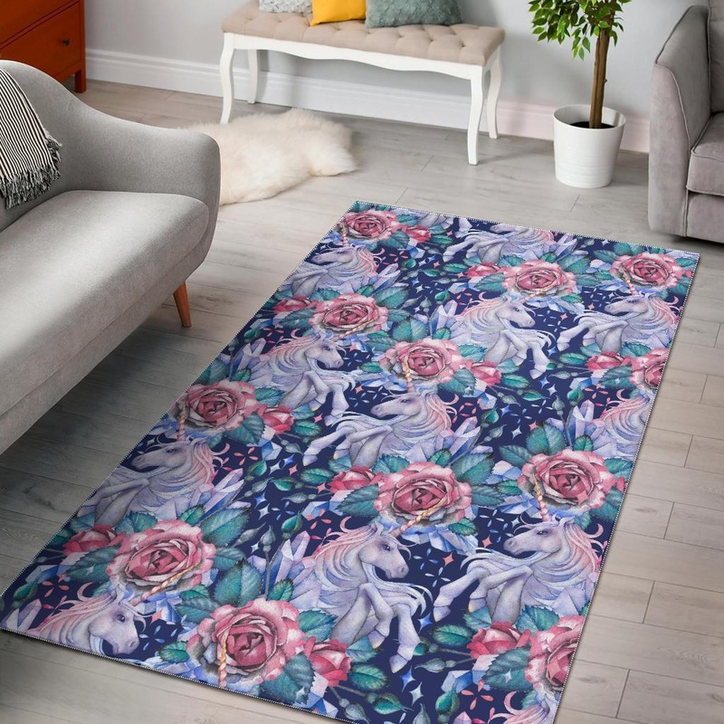 Blue Fairy Rose Unicorn CL17100121MDR Rug