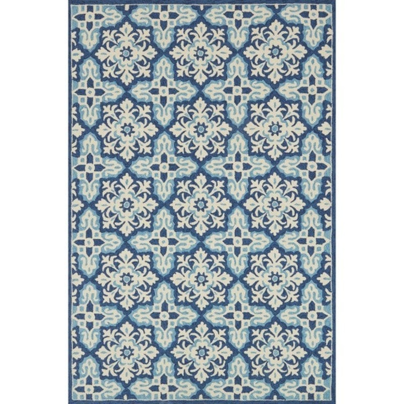 Blue Floral Mosaic CLA1410303R Rug