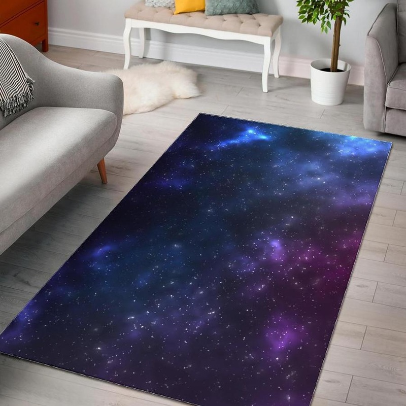 Blue Purple Cosmic Galaxy Space CLH0411131R Rug