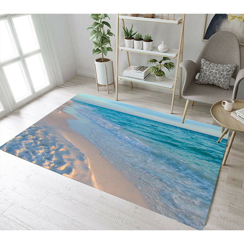 Blue Sea Tropical Beach CLH2911135R Rug