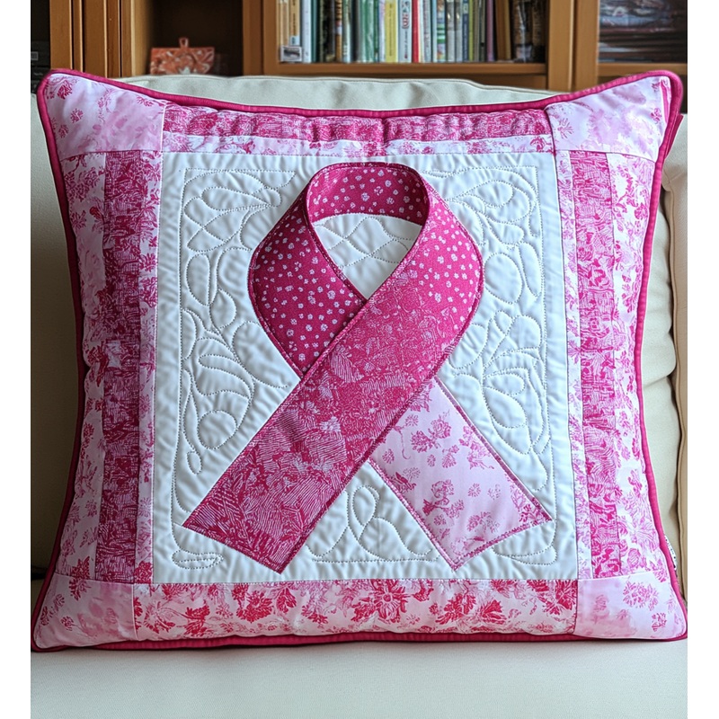 Breast Cancer Ribbon DAI281124024 Quilted Pillow Case
