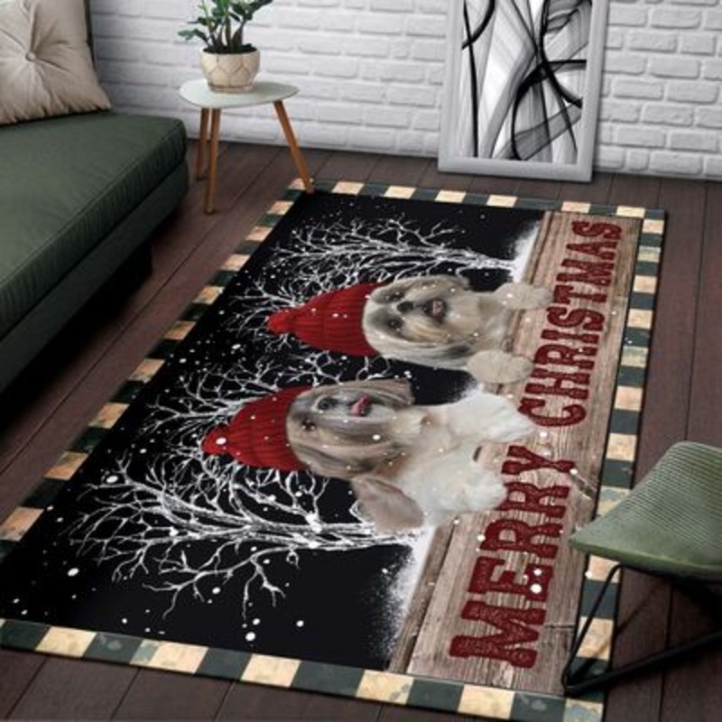 Shih Tzu Merry Christmas CLM2310456M Rug