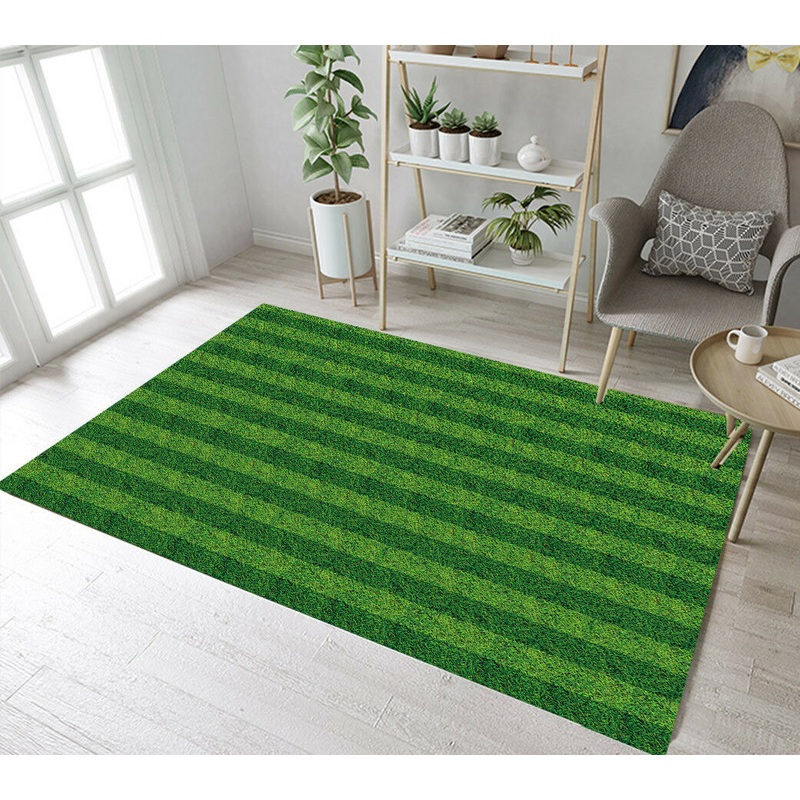 Striped Green Lawn Grass CLH2911497R Rug