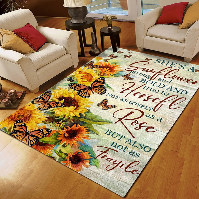 Sunflower Butterfly She S A Sunllower CL18111931MDR Rug