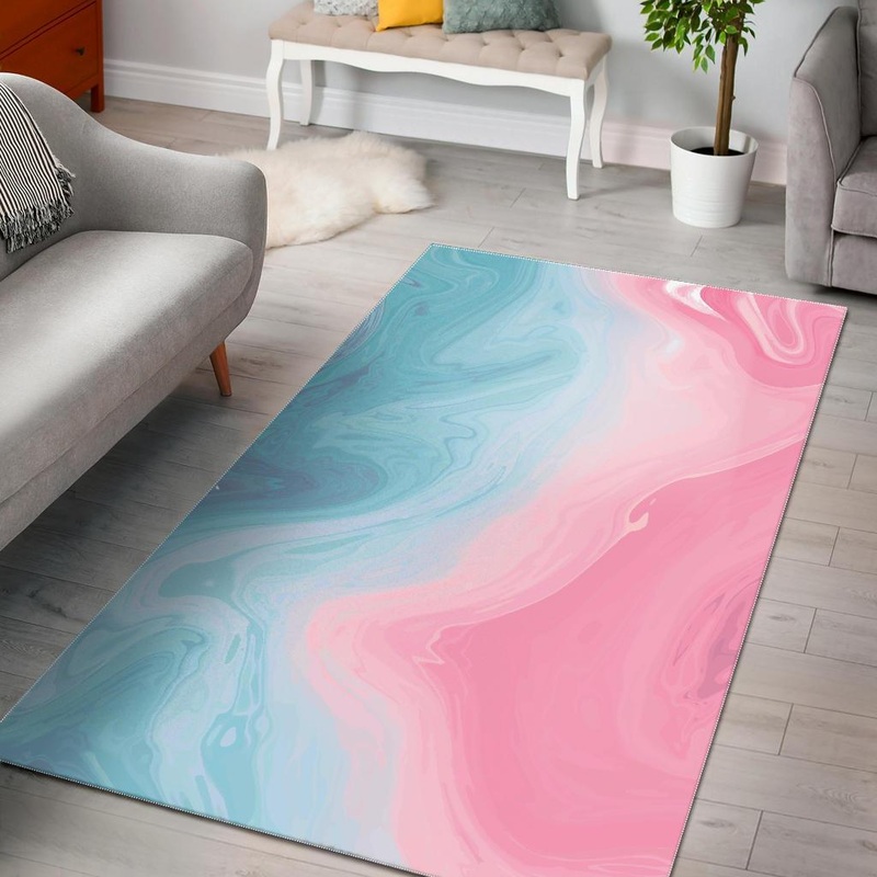 Teal Pink Liquid Marble CL17100621MDR Rug