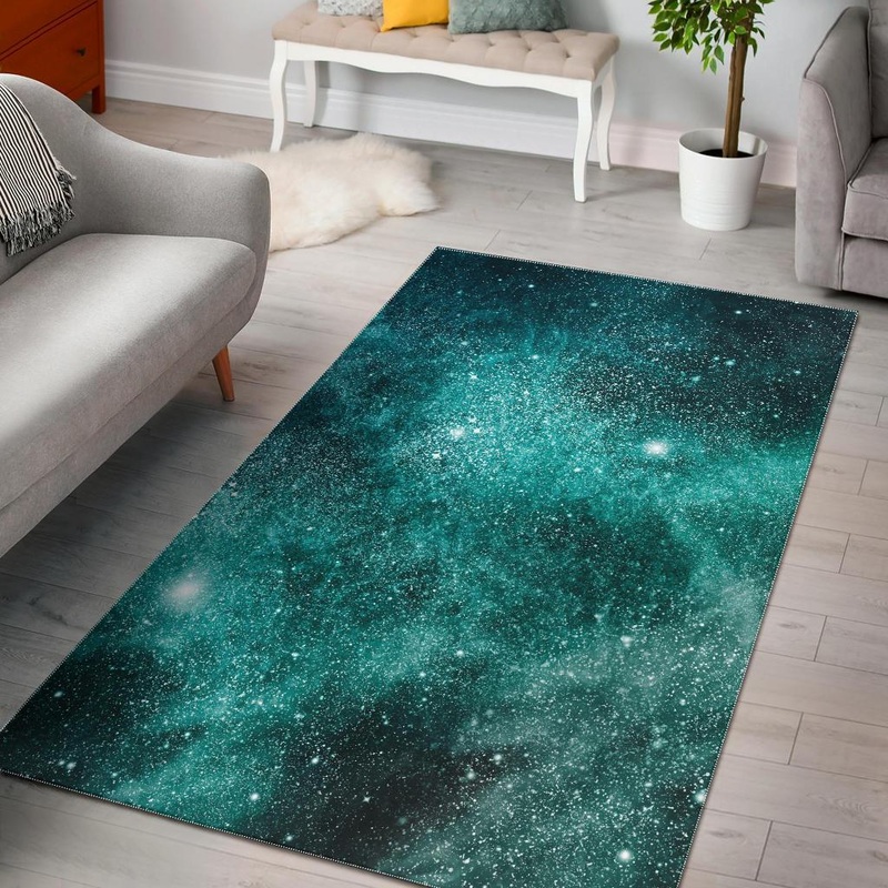 Teal Stardust Galaxy Space CL17100625MDR Rug