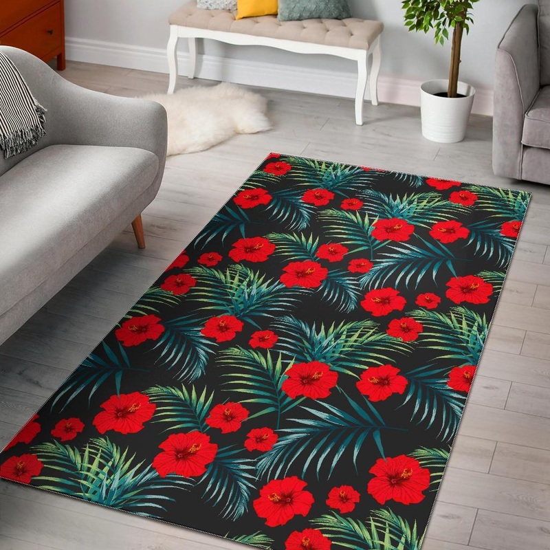 Tropical Hibiscus Leaves CL17100656MDR Rug