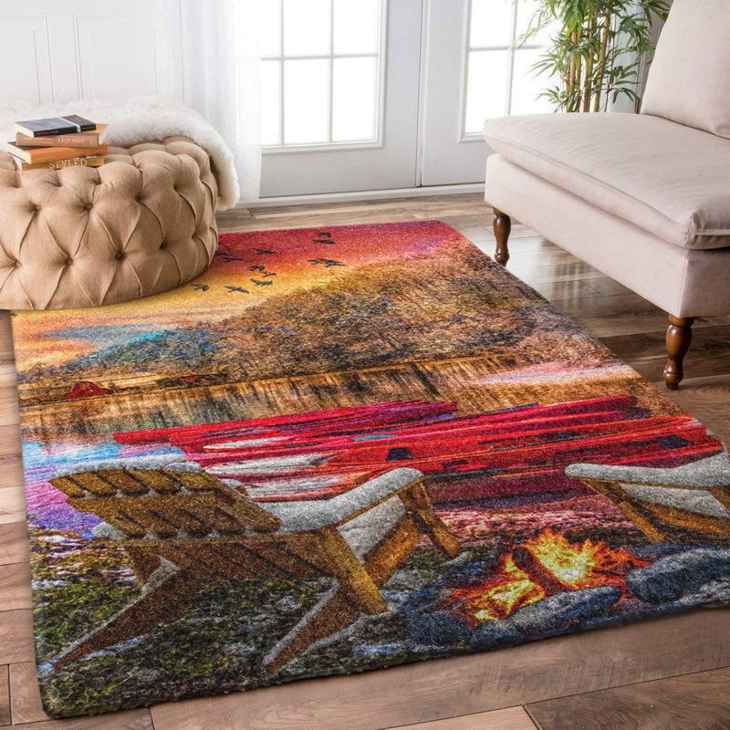 Village And Boat And River VD1010346R Rug