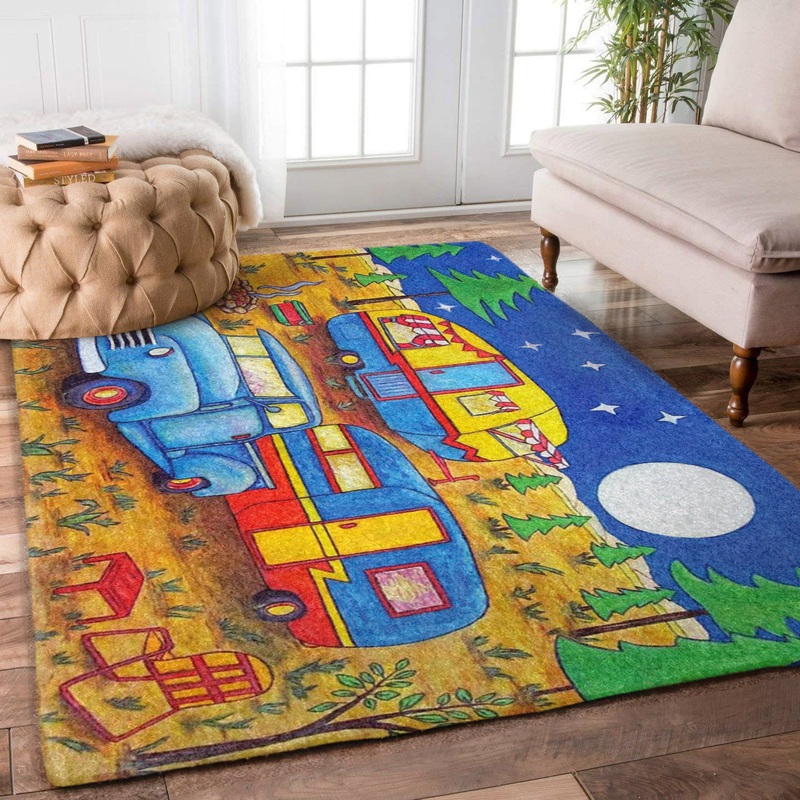 Vintage Truck Trailer Campers HM2210288M Rug