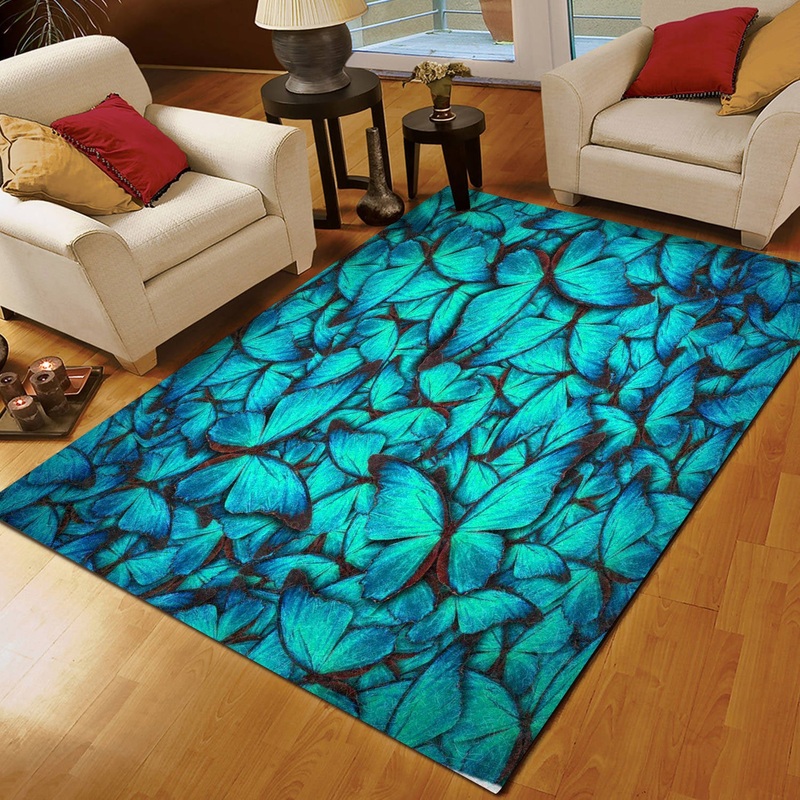 Turquoise Butterfly CL22100455MDR Rug