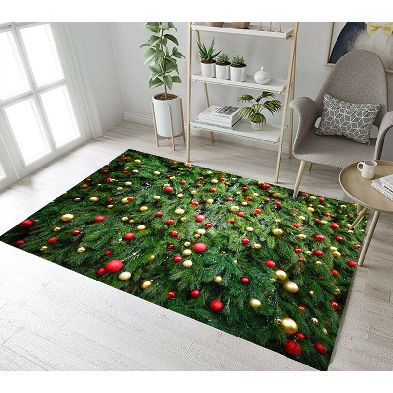 Xmas Green Fir Tree Baubles CLH2911610R Rug