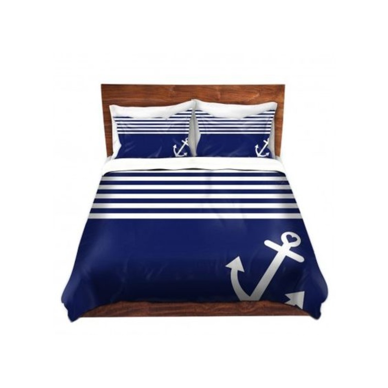 Navy Blue Love Anchor Nautical CLA0510324B Bedding Sets
