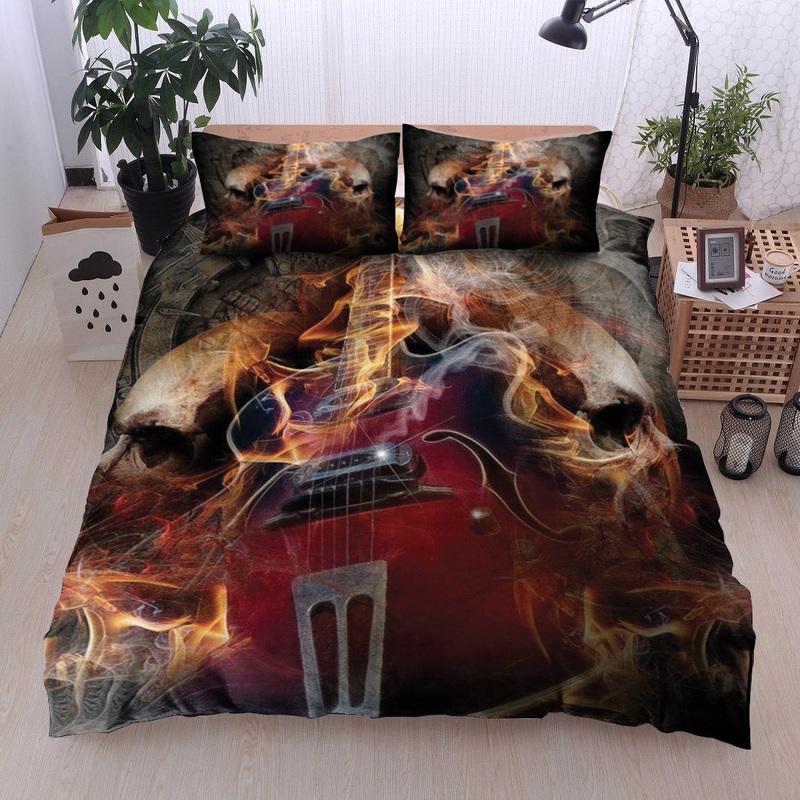 Skull Guitar HN2409130B Bedding Sets