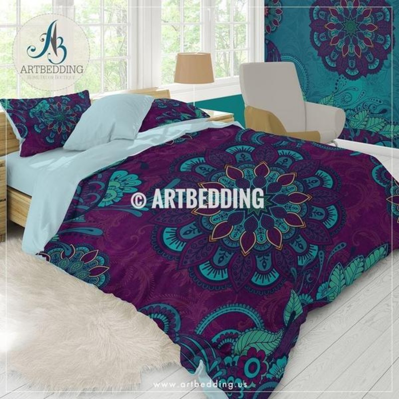 Purple Peacock Mandala CLP0510086B Bedding Sets