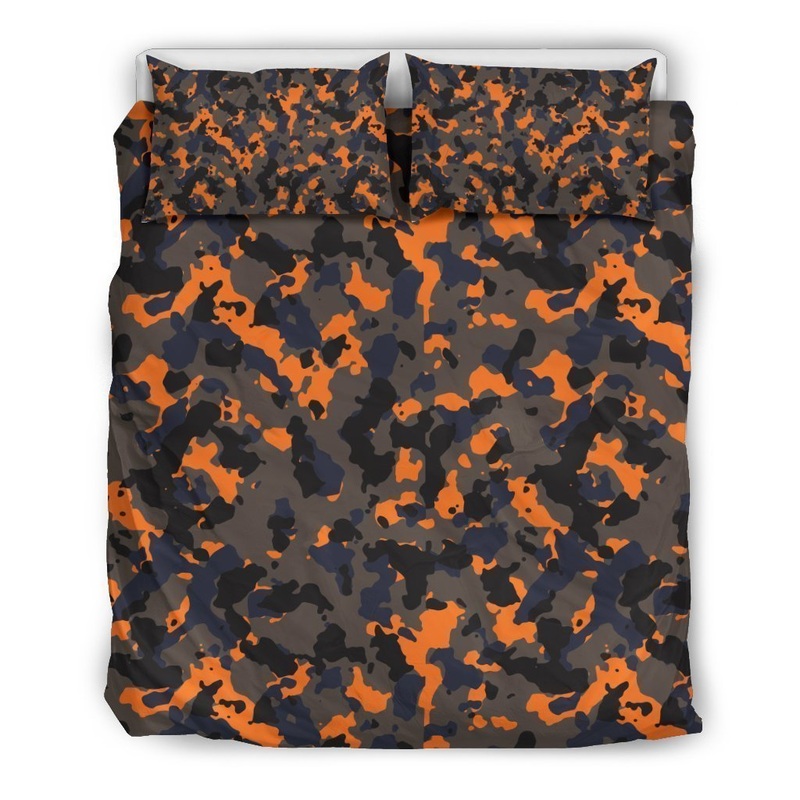Black And Orange Camouflage CL16100057MDB Bedding Sets