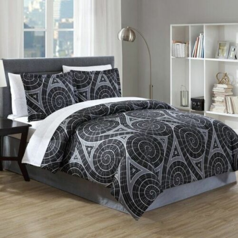 Black Gray Geometric CLM1810014B Bedding Sets