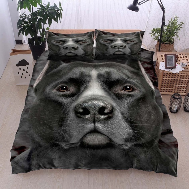 Black Pitbull Head HN0811030B Bedding Sets