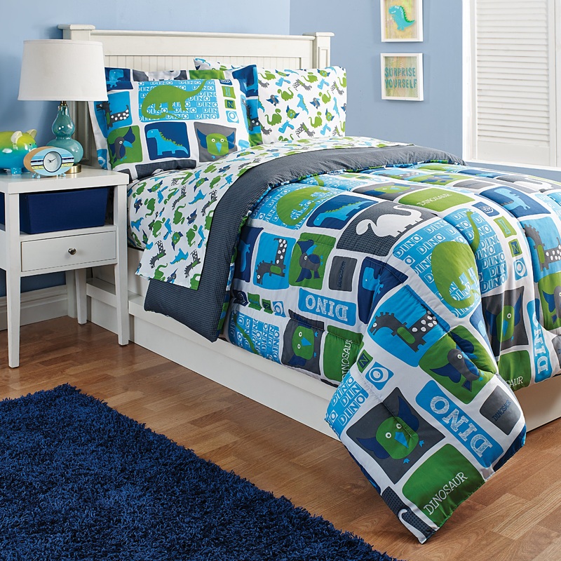 Blue And Green Dinosaur Blocks CLP1210008TT Bedding Sets