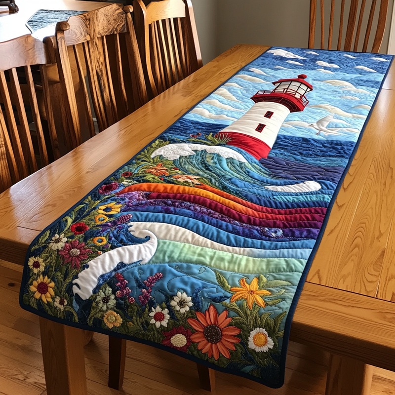 Lighthouse DAI110225360 Quilted Table Runner