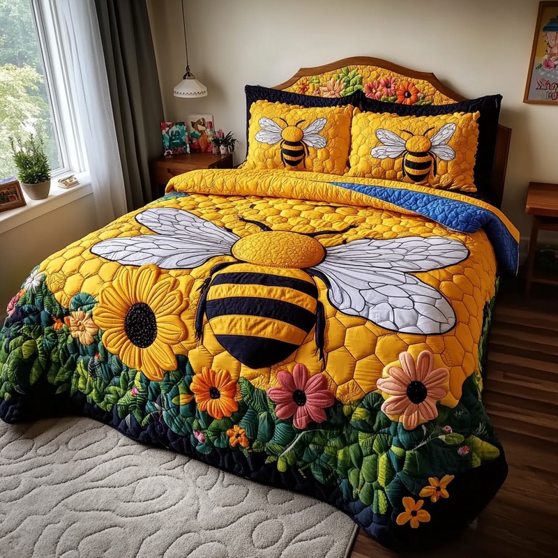 Bee DAI190225099 Quilt Bedding Set