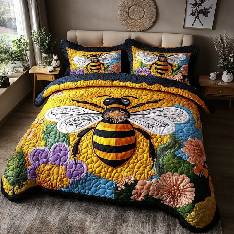 Bee DAI190225100 Quilt Bedding Set