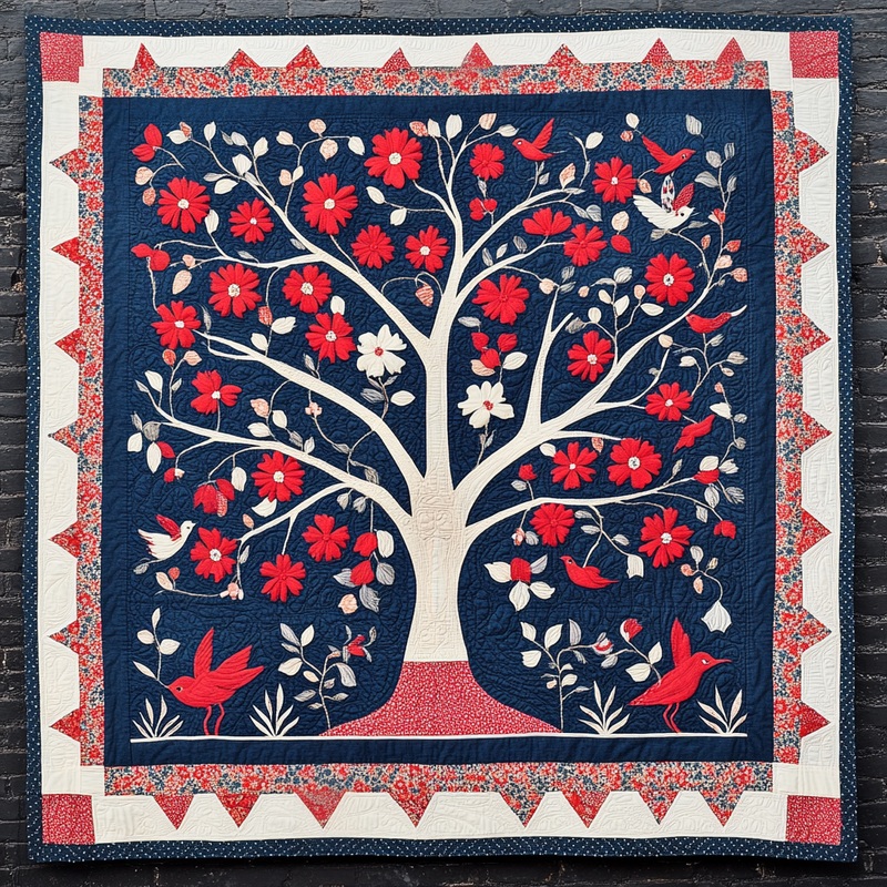Bird And Tree DAI190225002 Quilt Blanket