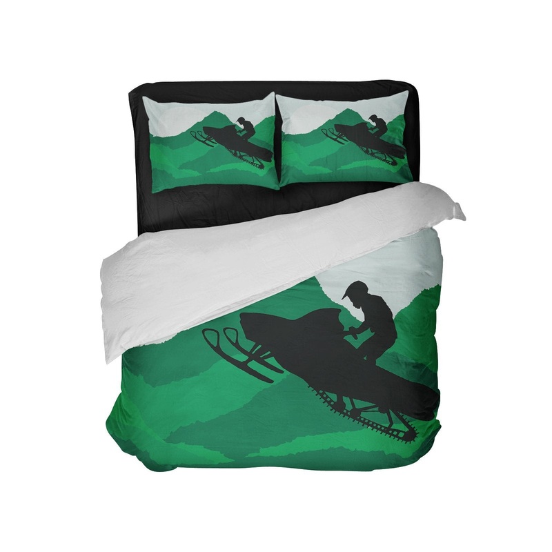 New Green Snowmobile CL11100168MDB Bedding Sets