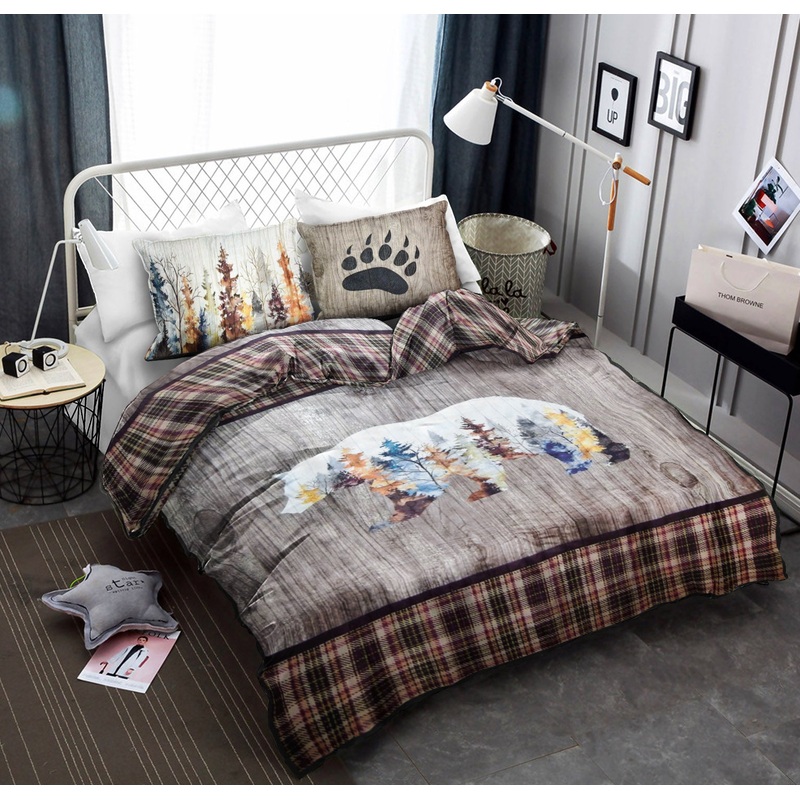 Peaceful Pines Bear CLA0410210B Bedding Sets