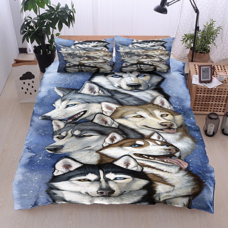 Siberian Husky Snow HN0111260B Bedding Sets