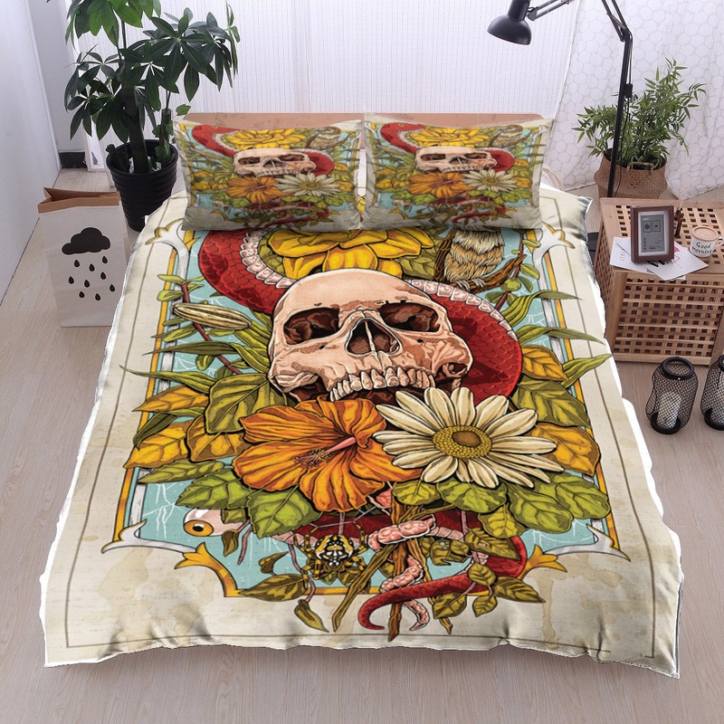 Skull Flower Snake Bird BT19100184B Bedding Sets