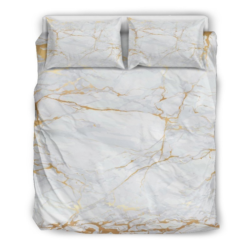 White Gold Scratch Marble CL16100836MDB Bedding Sets