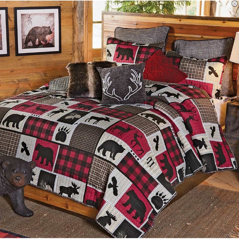 Wildlife Icons Lodge Plaid CLA0410309B Bedding Sets