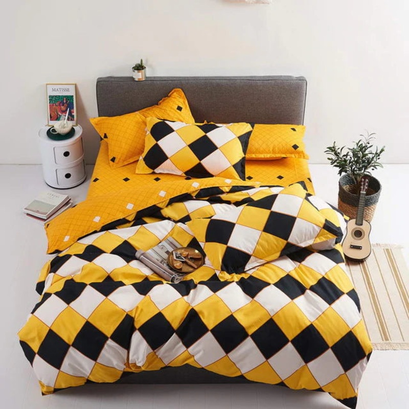 Yellow And Black And White Stripe CLP2410096TT Bedding Sets