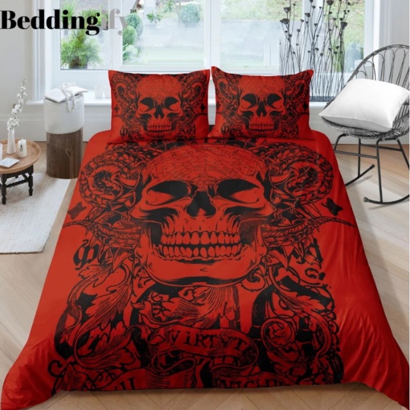 Black And Red Skull CLH1410035B Bedding Sets
