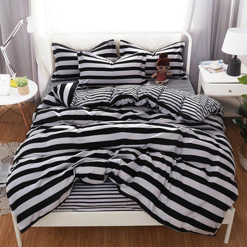 Black And White Stripe CLP2310005TT Bedding Sets