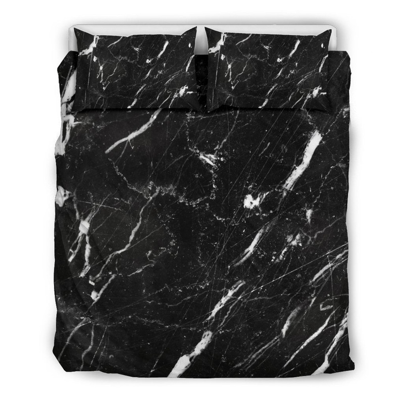 Black White Scratch Marble CL16100094MDB Bedding Sets