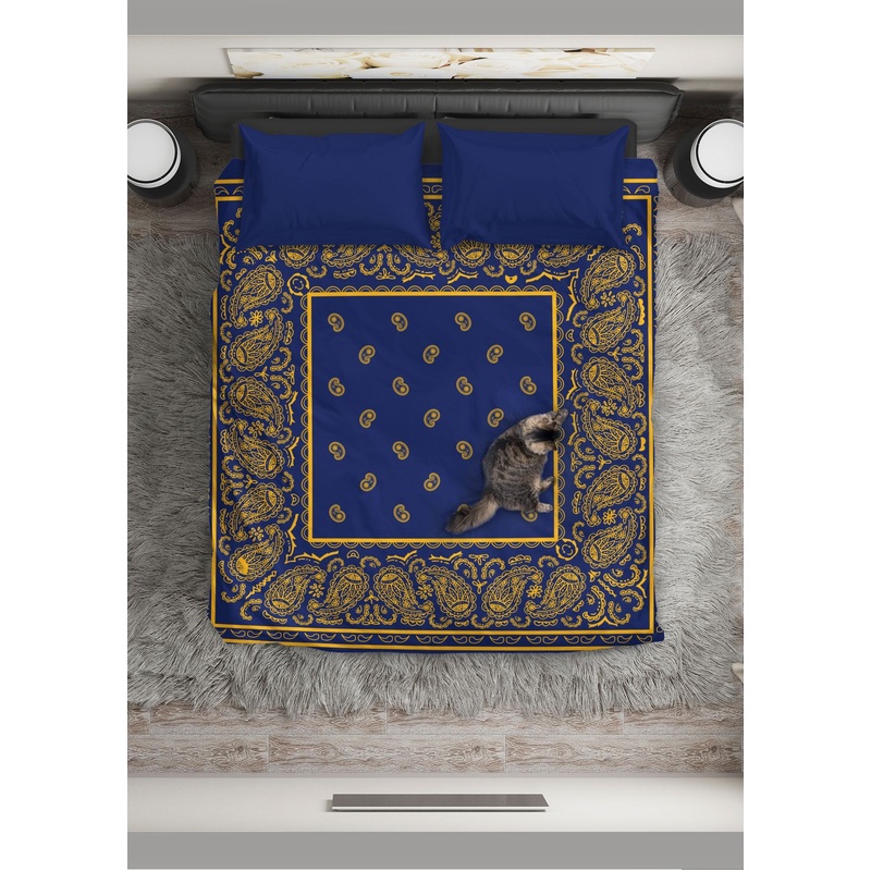 Blue And Gold Bandana CLM1710053B Bedding Sets
