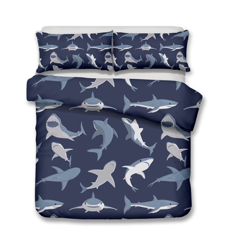 Blue Gray Shark CLM2309027B Bedding Sets