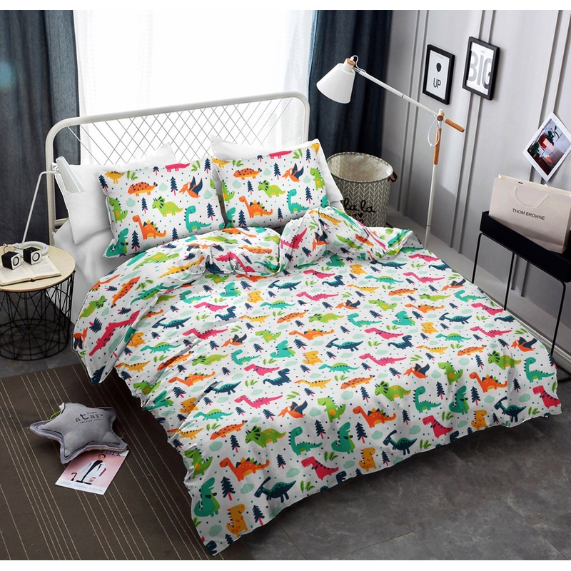 Blue Orange Whimsical Baby Dinosaur CLA0111267B Bedding Sets