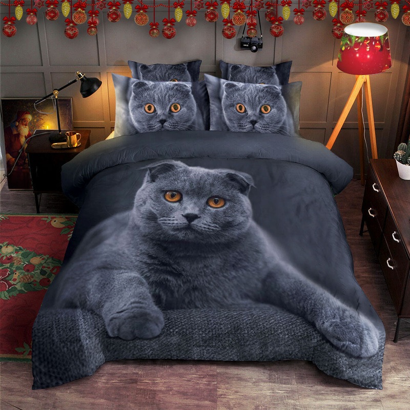 Cat Blue 3d HM1111023T Bedding Sets